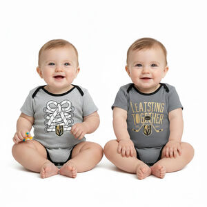 Bundle of 2 NHL Vegas Golden Knights Baby One-Pieces Bodysuits 12M Gray